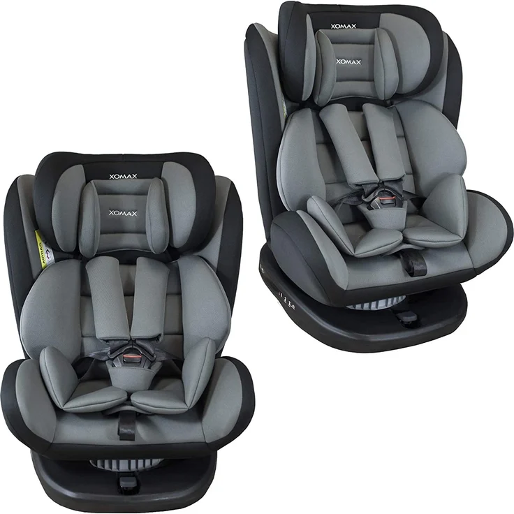 XOMAX 916 Kindersitz drehbar 360° mit ISOFIX und Liegefunktion I mitwachsend I 0-36 kg, 0-12 Jahre, Gruppe 0/1/2/3 I 5-Punkt-Gurt und 3-Punkt-Gurt I Bezug abnehmbar, waschbar I ECE R44/04 - Preisvergleich – Bild 7