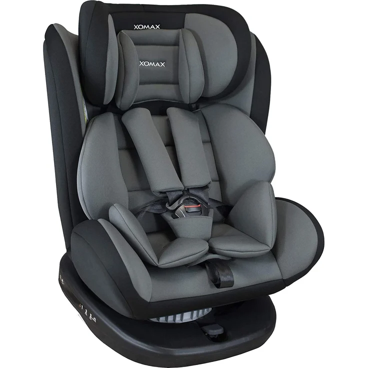 XOMAX 916 Kindersitz drehbar 360° mit ISOFIX und Liegefunktion I mitwachsend I 0-36 kg, 0-12 Jahre, Gruppe 0/1/2/3 I 5-Punkt-Gurt und 3-Punkt-Gurt I Bezug abnehmbar, waschbar I ECE R44/04 - Preisvergleich – Bild 1