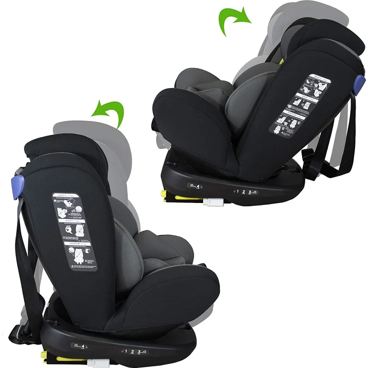 XOMAX 916 Kindersitz drehbar 360° mit ISOFIX und Liegefunktion I mitwachsend I 0-36 kg, 0-12 Jahre, Gruppe 0/1/2/3 I 5-Punkt-Gurt und 3-Punkt-Gurt I Bezug abnehmbar, waschbar I ECE R44/04 - Preisvergleich – Bild 8