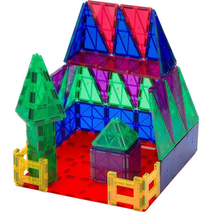 Playmags: Super-Durable Gebäude Stabilizer Set - Kompatibel mit führenden Magnetic Fliesen Marken - Dauerhafte Gebäude Set 1 enthält - 12 "x12 & 4 - 6 "x6 (Farben können variieren) – Bild 7