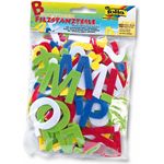 folia 5261 - Filzstanzteile Buchstaben, selbstklebend, 150 Stück, farbig sortiert, je ca. 4,5 cm groß