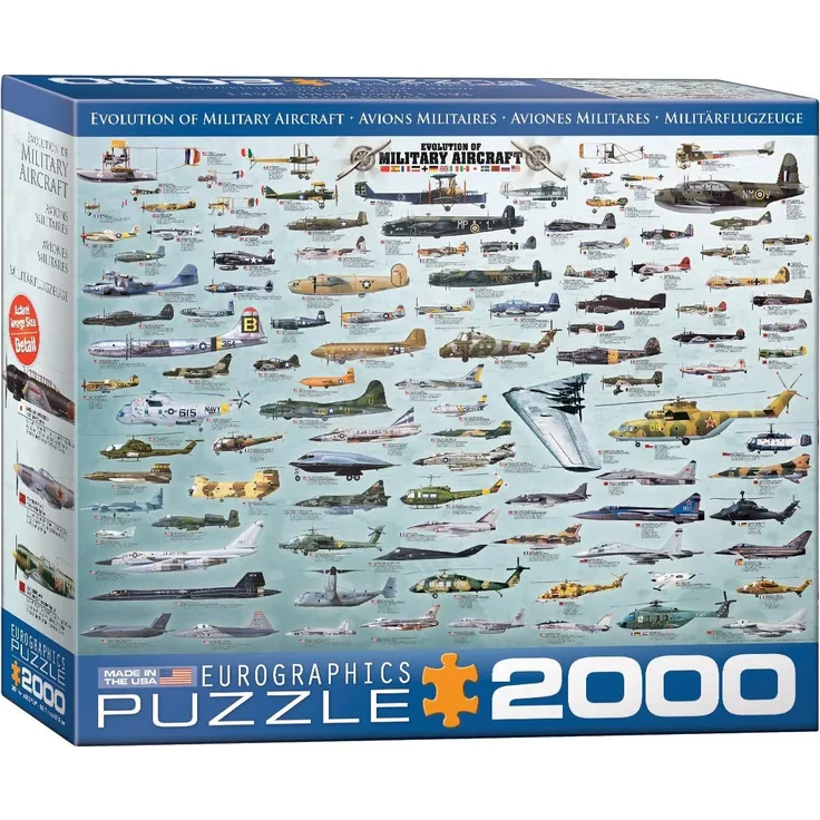 EuroGraphics 8220-0578 Evolution von Militärflugzeugen 2000 Teile Puzzle