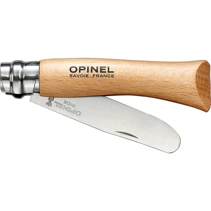Opinel No 07, Kindermesser, rostfrei, Buchenholz, natur – Bild 2