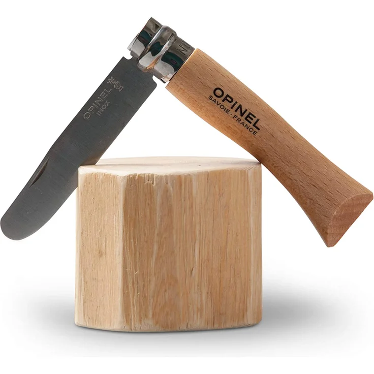 Opinel No 07, Kindermesser, rostfrei, Buchenholz, natur – Bild 4