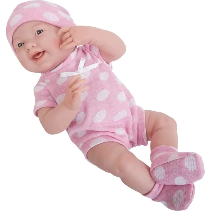JC TOYS Einteiler, für Neugeborene, 38,1 cm, Rosa, Punktmuster