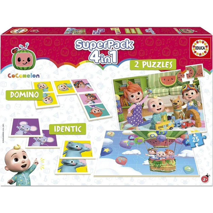 Educa 19140 CocoMelon Superpack Lernspiel für Babys, ab 36 Monaten