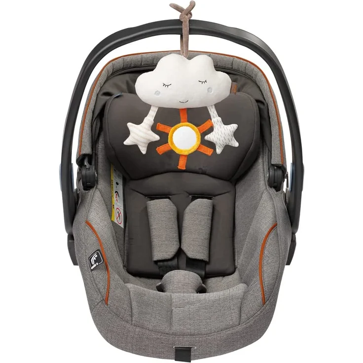 Fehn 052343 Mini-Mobile Wolke fehnNATUR – Motorikspielzeug mit Bio-Baumwolle (kbA) - zum Aufhängen für zuhause & unterwegs - für Babys und Kleinkinder ab 0+ Monaten – Bild 6