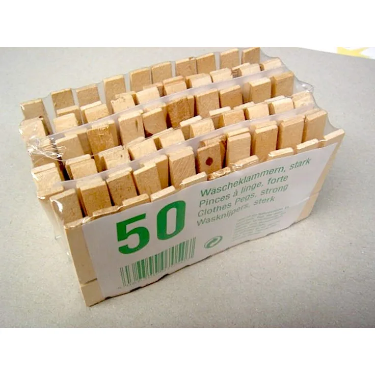 Klammern 50 Wäscheklammern Holz Holzklammern