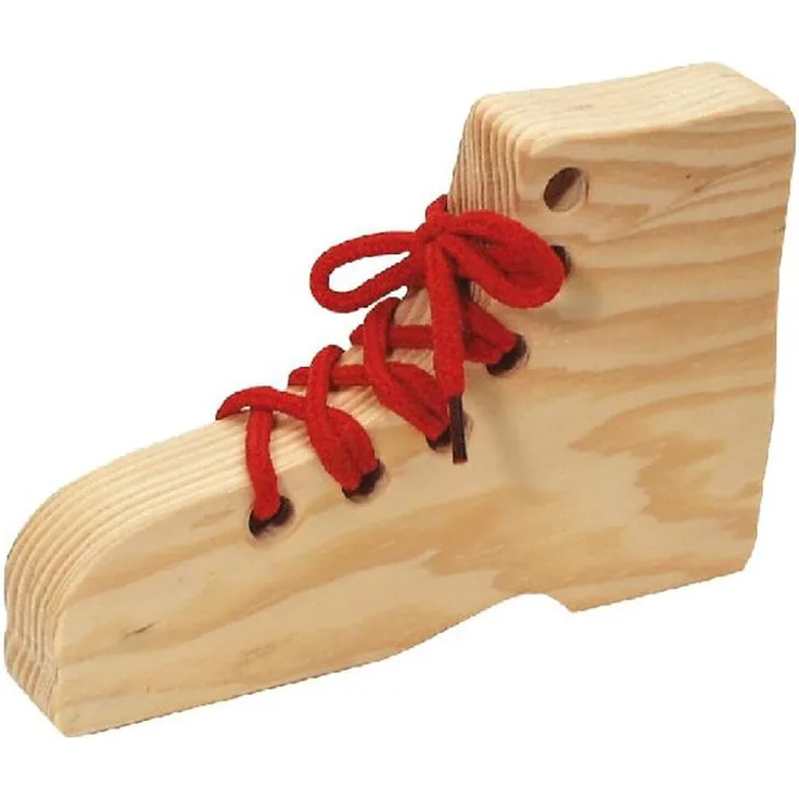 Bartl Fädelschuh Lernspielzeug ab 36 Monaten Holz NEU