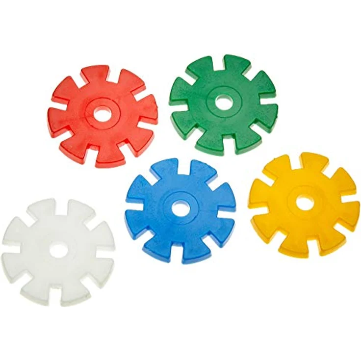 Lena 35820 Bastelset 25 mm, Konstruktionsbauteile Set im Eimer, Spielset mit 550 Rondi Bauelementen – Bild 3
