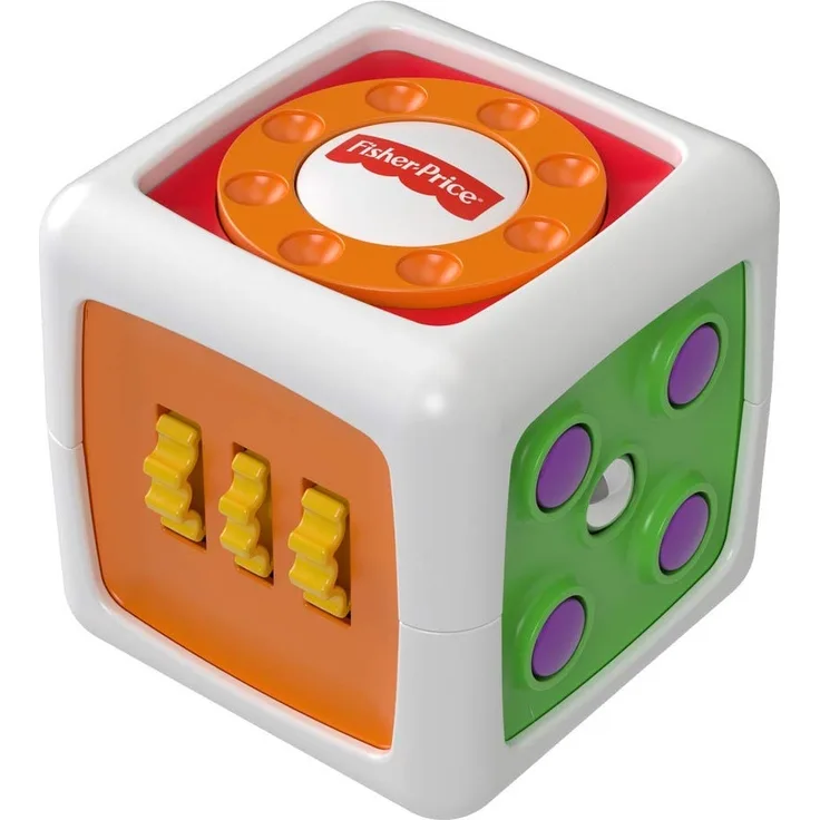 Fisher-Price FWP34 - Babys Entdecker Spielwürfel, Würfel mit vielen Spielmöglichkeiten, Babyspielzeug ab 6 Monate