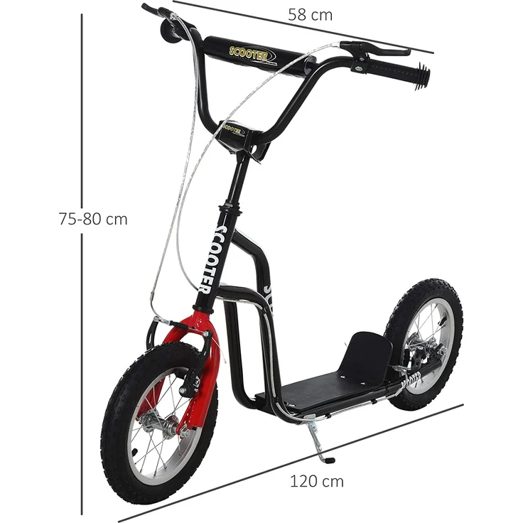 Kinderroller mit höhenverstellbaren Lenker (Farbe: schwarz) – Bild 3