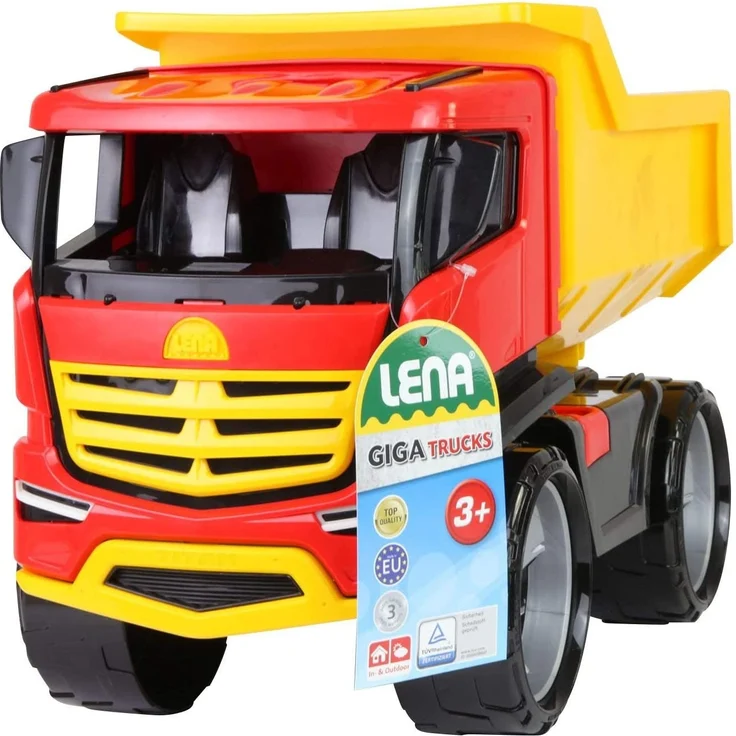Lena 02143 - Starke Riesen GIGA Truck Muldenkipper Titan, Kipplaster ca. 51 cm, großes Baustellen Spielfahrzeug für Kinder ab 3 Jahre, Stabiler Kipper LKW, markant und modern, mit Mulde zum Kippen – Bild 9
