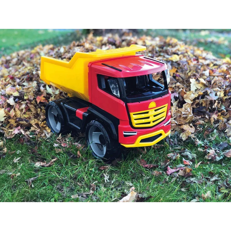 Lena 02143 - Starke Riesen GIGA Truck Muldenkipper Titan, Kipplaster ca. 51 cm, großes Baustellen Spielfahrzeug für Kinder ab 3 Jahre, Stabiler Kipper LKW, markant und modern, mit Mulde zum Kippen – Bild 6
