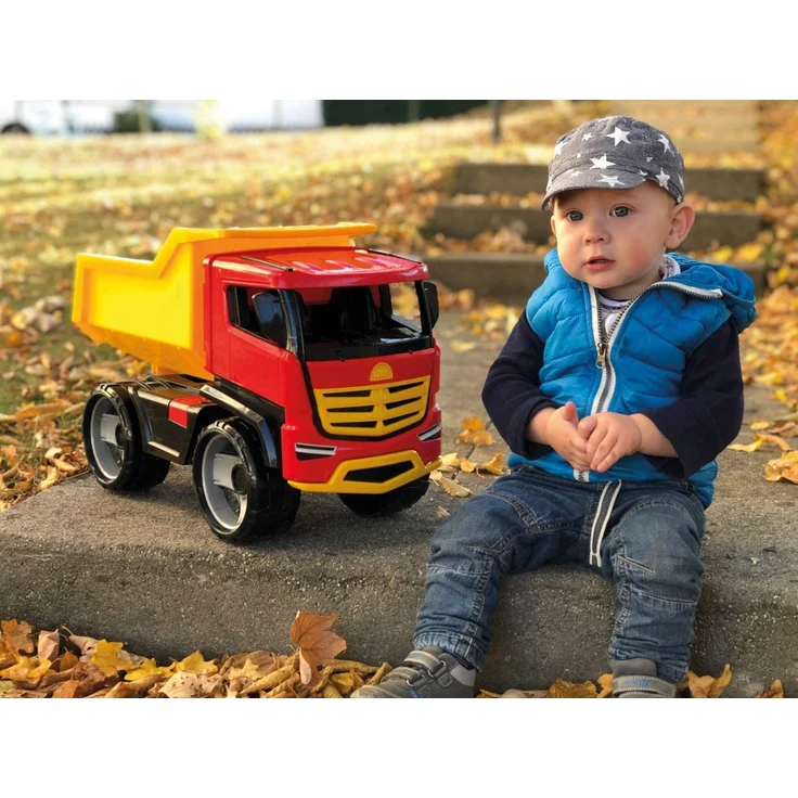 Lena 02143 - Starke Riesen GIGA Truck Muldenkipper Titan, Kipplaster ca. 51 cm, großes Baustellen Spielfahrzeug für Kinder ab 3 Jahre, Stabiler Kipper LKW, markant und modern, mit Mulde zum Kippen – Bild 3