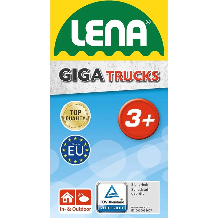 Lena 02143 - Starke Riesen GIGA Truck Muldenkipper Titan, Kipplaster ca. 51 cm, großes Baustellen Spielfahrzeug für Kinder ab 3 Jahre, Stabiler Kipper LKW, markant und modern, mit Mulde zum Kippen – Bild 10