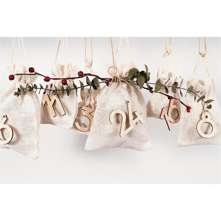 Holzzahlen Adventskalender 24 Stück – Bild 3