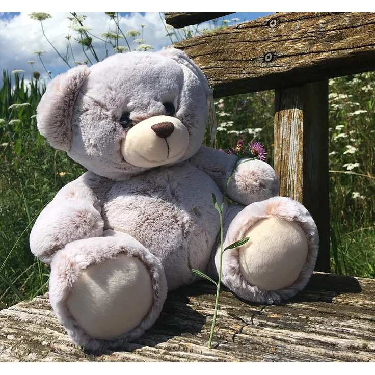 Uni-Toys - Teddy superweich (hellbraun) - 24 cm (Höhe) - Teddybär - Plüschtier, Kuscheltier, TE-00201 – Bild 4