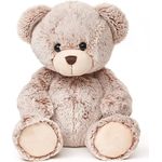 Uni-Toys - Teddy superweich (hellbraun) - 24 cm (Höhe) - Teddybär - Plüschtier, Kuscheltier, TE-00201