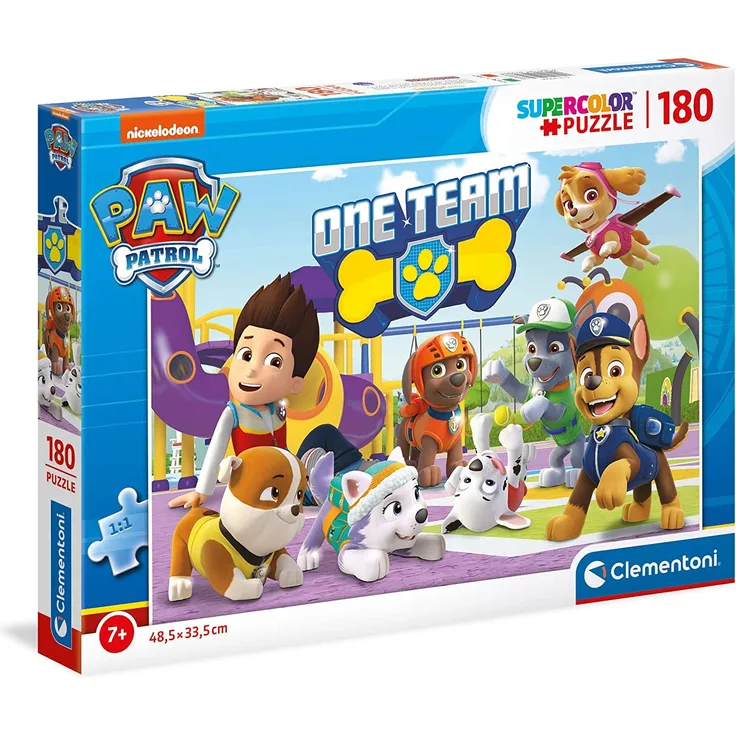 Clementoni 29308 Paw Patrol 180 Teile Kinder Puzzle, ab 7 Jahren, Mehrfarbig