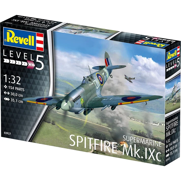 Revell Modellbausatz Flugzeug 1:32 - Supermarine Spitfire Mk.IXc im Maßstab 1:32, Level 5, originalgetreue Nachbildung mit vielen Details, 03927 – Bild 11