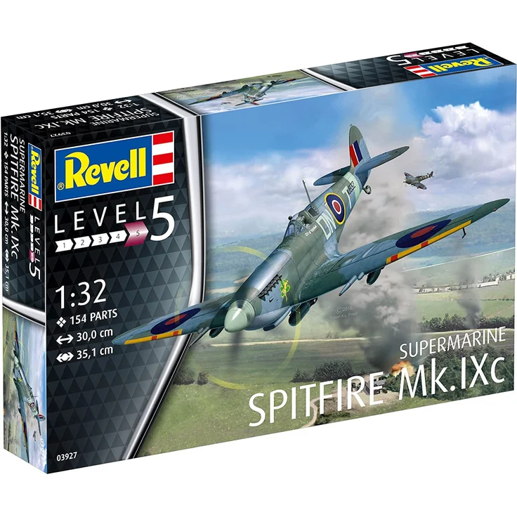 Revell Modellbausatz Flugzeug 1:32 - Supermarine Spitfire Mk.IXc im Maßstab 1:32, Level 5, originalgetreue Nachbildung mit vielen Details, 03927 – Bild 10