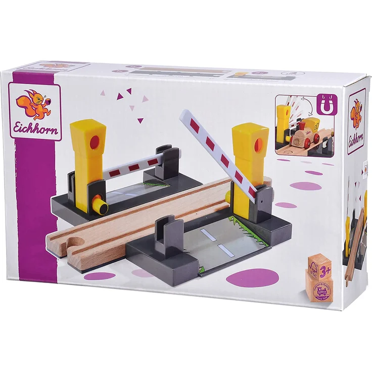 Eichhorn Bahn – Holzeisenbahn – Automatischer Bahnübergang – Bild 1