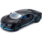 Maisto Bugatti Chiron: Originalgetreues Modellauto im Maßstab 1:24, bewegliche Türen, 19 cm, grau (531514BK)