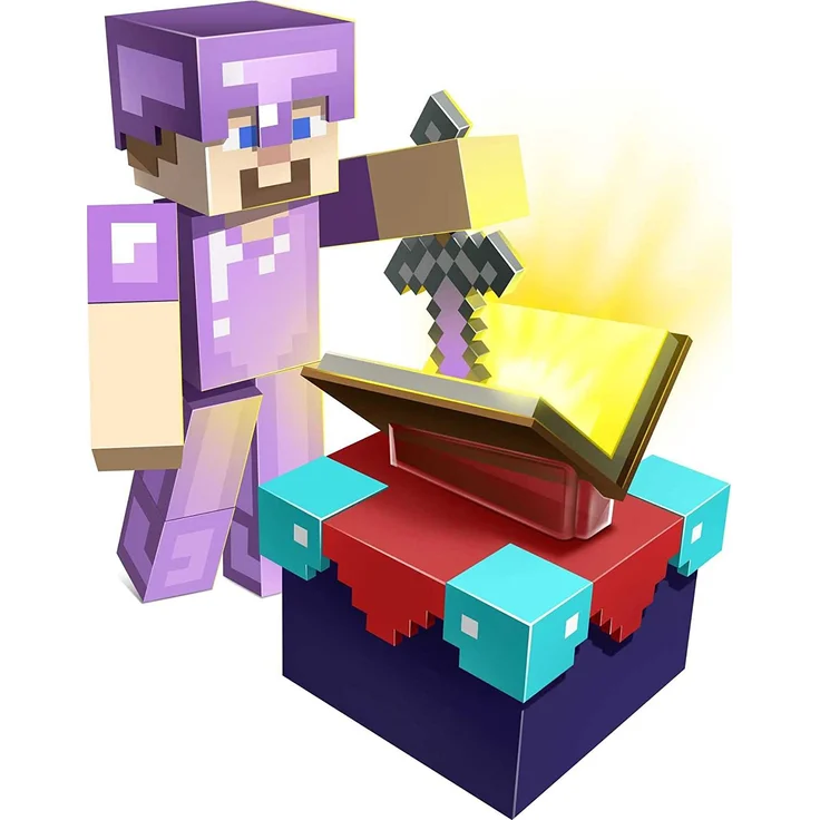 Minecraft GYB62 - Zauberraum-Spielset mit ca. 8 cm großer Steve-Figur und Zubehör,Spielzeug ab 6 Jahren – Bild 3
