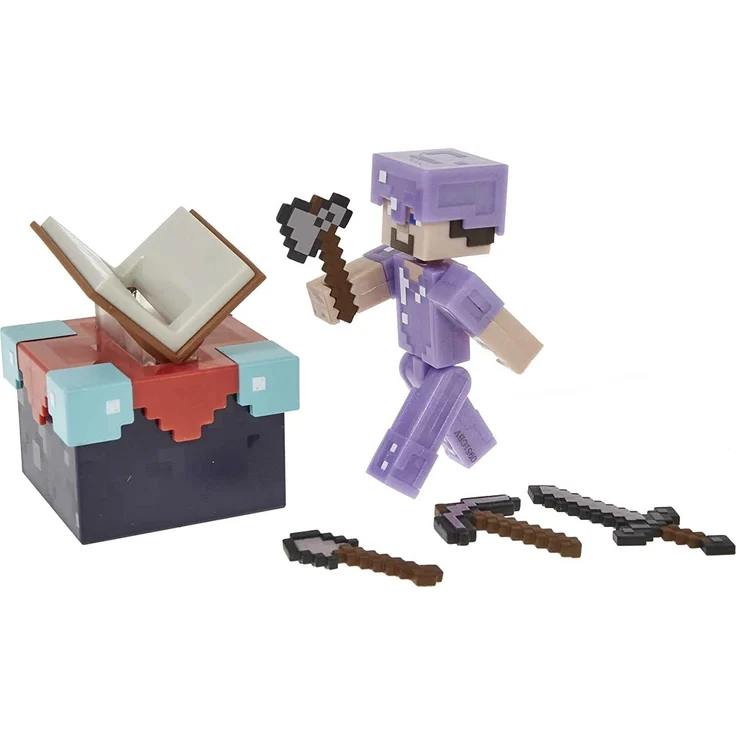Minecraft GYB62 - Zauberraum-Spielset mit ca. 8 cm großer Steve-Figur und Zubehör,Spielzeug ab 6 Jahren – Bild 5