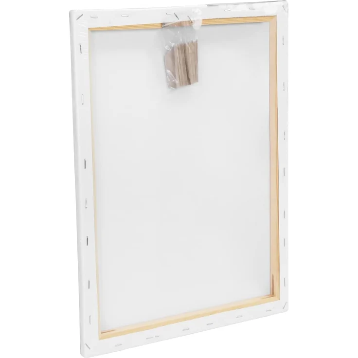 Idena 60005 - Keilrahmen mit Leinwand aus 100% Baumwolle, 380 g/m², FSC zertifiziert, für Öl- und Acrylfarben, 50 x 70 cm, weiß – Bild 3