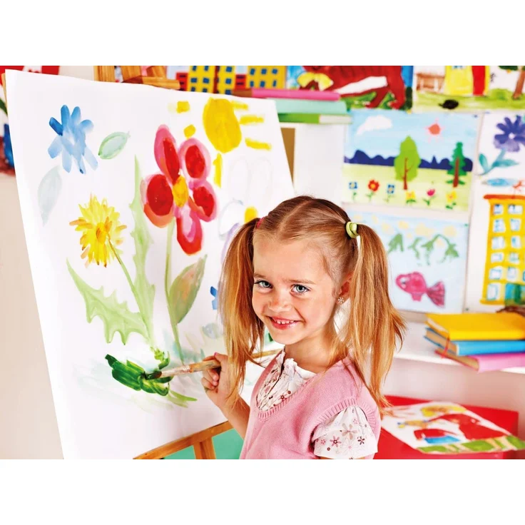 Idena 60005 - Keilrahmen mit Leinwand aus 100% Baumwolle, 380 g/m², FSC zertifiziert, für Öl- und Acrylfarben, 50 x 70 cm, weiß – Bild 7