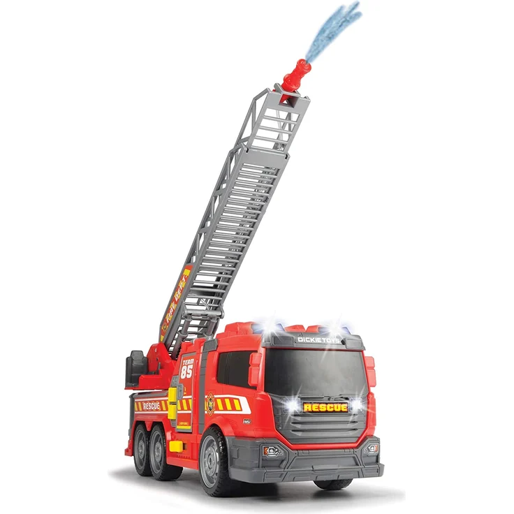 Dickie Toys Fire Fighter, Feuerwehrauto, Spielzeugauto, Feuerwehr, mit Wasserspritzfunktion, Leiter, Seitenpanel zum Öffnen, Licht & Sound, inkl. Batterien, 36 cm groß, ab 3 Jahren - Preisvergleich – Bild 4