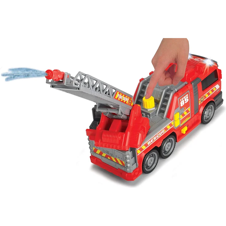 Dickie Toys Fire Fighter, Feuerwehrauto, Spielzeugauto, Feuerwehr, mit Wasserspritzfunktion, Leiter, Seitenpanel zum Öffnen, Licht & Sound, inkl. Batterien, 36 cm groß, ab 3 Jahren - Preisvergleich – Bild 5