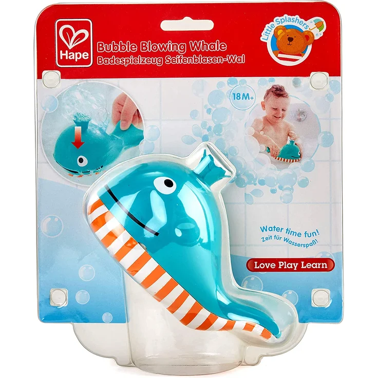 Hape E0216 Badespielzeug Seifenblasen-Wal, Badewannenspielzeug, Mehrfarbig – Bild 5