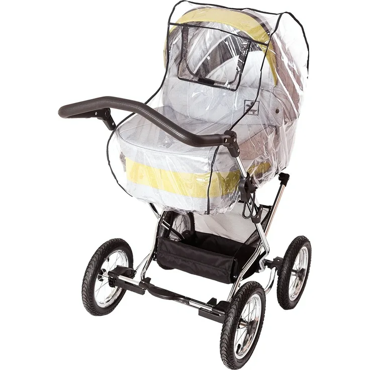 sunnybaby 20095 - Universal Regenverdeck, Regenschutz, COMFORT PLUS für Kinderwagen, Soft-Tragetasche | Kontaktfenster mit sturmfester Schutzklappe für optimale Luftzirkulation | MADE in GERMANY