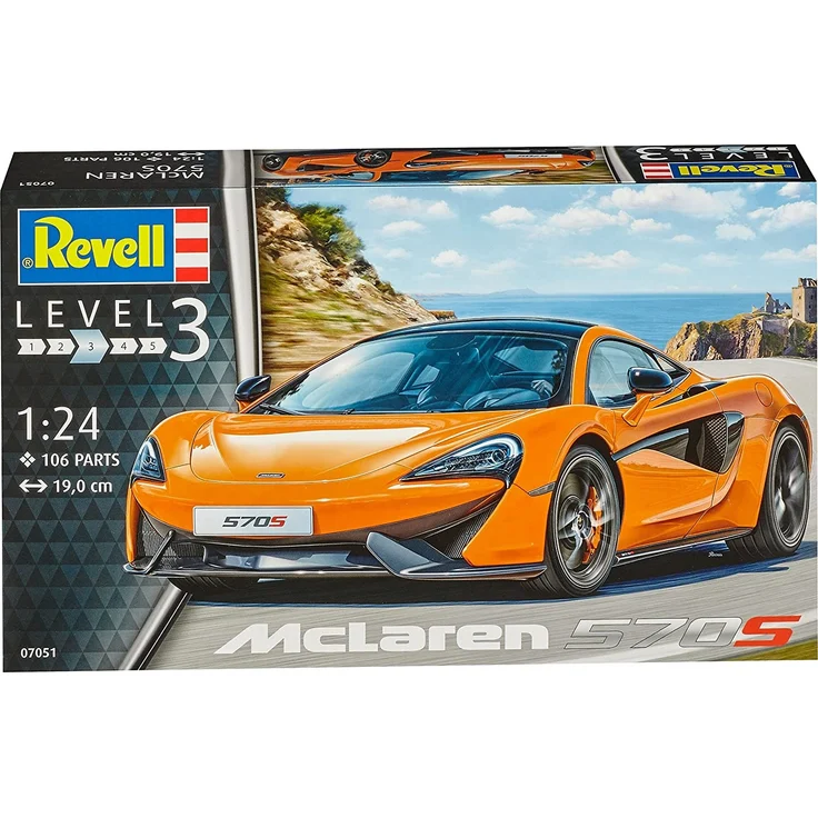 Revell Modellbausatz Auto 1:24 - McLaren 570S im Maßstab 1:24, Level 3, originalgetreue Nachbildung mit vielen Details, 07051 – Bild 2