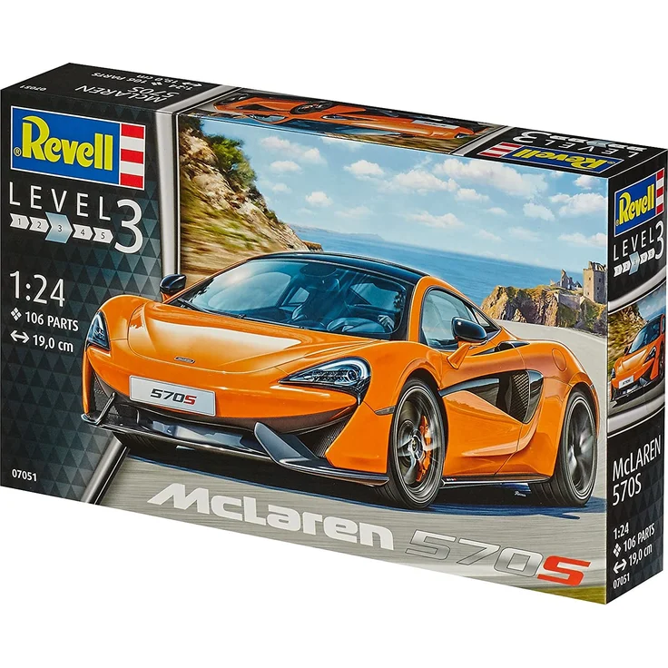 Revell Modellbausatz Auto 1:24 - McLaren 570S im Maßstab 1:24, Level 3, originalgetreue Nachbildung mit vielen Details, 07051 – Bild 12