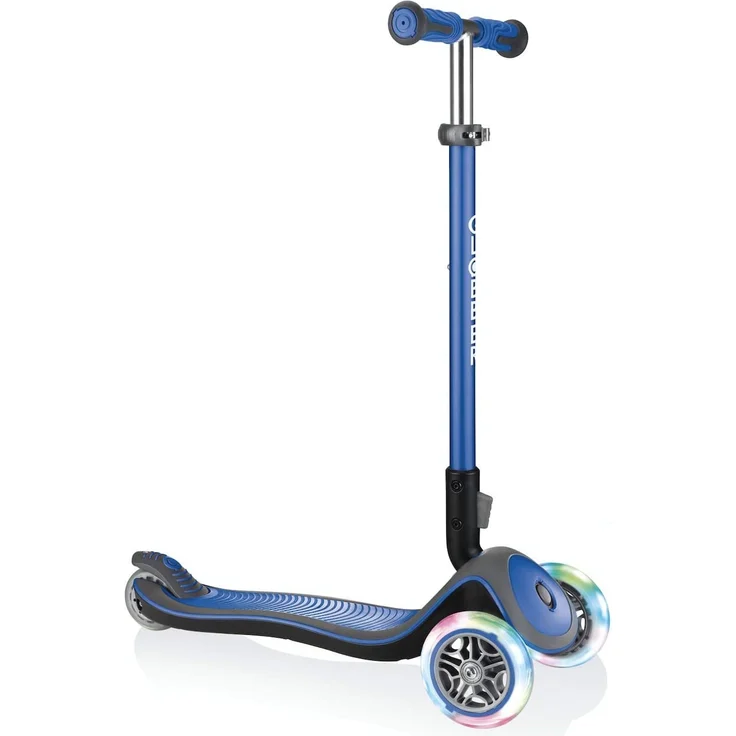 Scooter Globber Elite Lights Deluxe navy-blau mit Leuchtrollen – Bild 1
