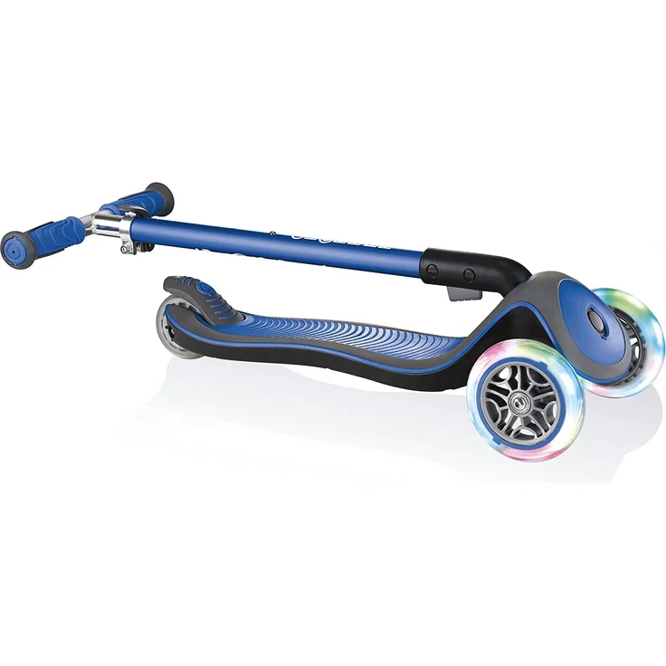 Scooter Globber Elite Lights Deluxe navy-blau mit Leuchtrollen – Bild 2