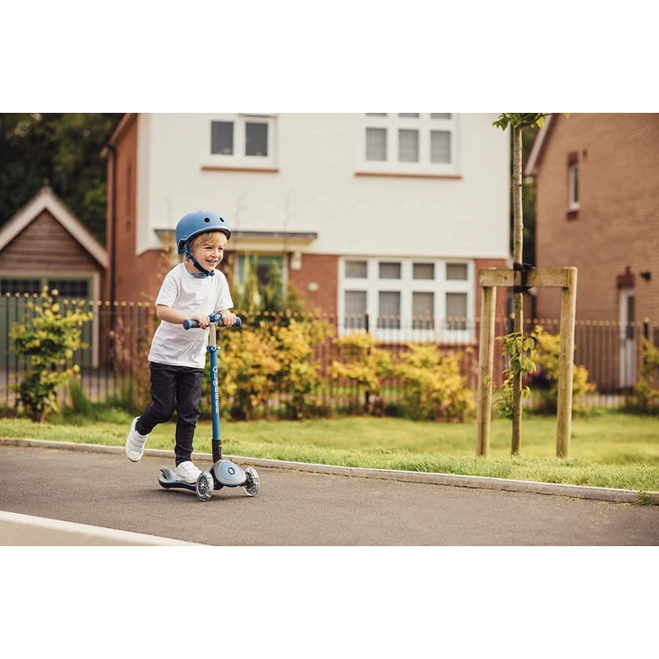 Scooter Globber Elite Lights Deluxe navy-blau mit Leuchtrollen – Bild 6