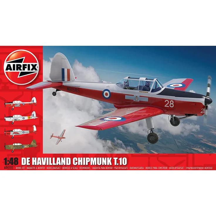 Airfix de Havilland Chipmunk T. 10 Fixed-wing aircraft model Montagesatz 1:48 de Havilland Chipmunk T. 10 Beide Geschlechter Kunststoff