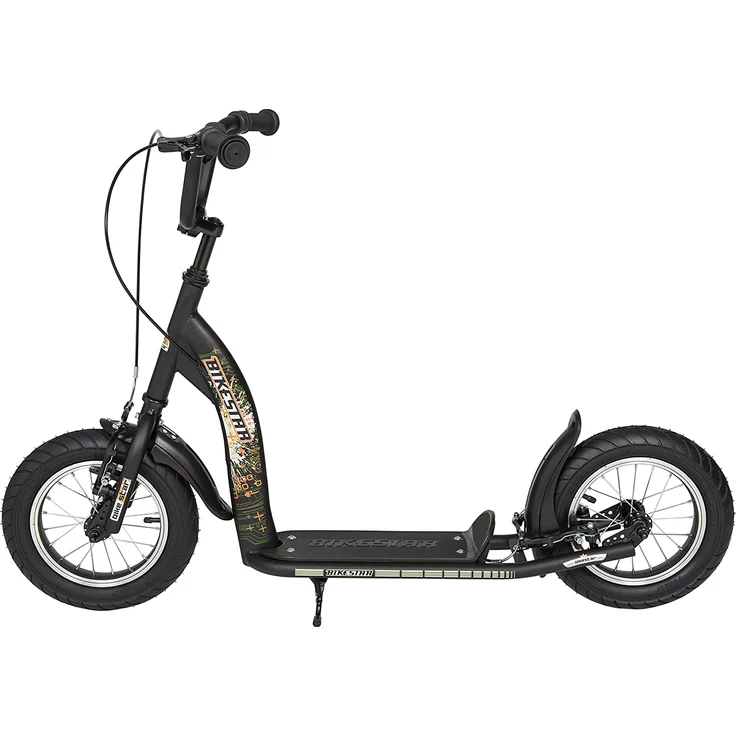 BIKESTAR 'Kinderroller 12 Zoll Sport Edition', ab 6 Jahren, 120 cm Körpergröße, höhenverstellbar bis 90 cm, schwarz (matt) – Bild 2
