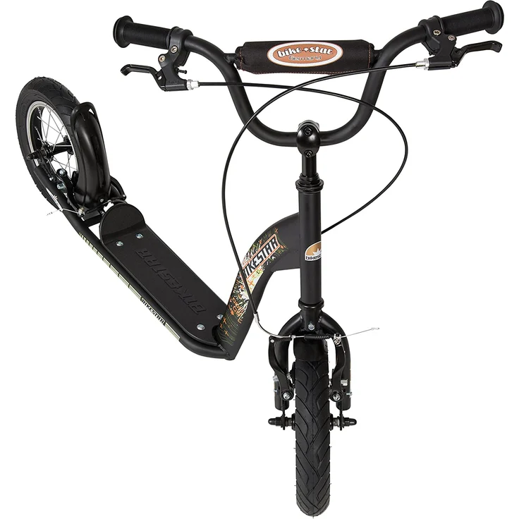 BIKESTAR 'Kinderroller 12 Zoll Sport Edition', ab 6 Jahren, 120 cm Körpergröße, höhenverstellbar bis 90 cm, schwarz (matt) – Bild 6