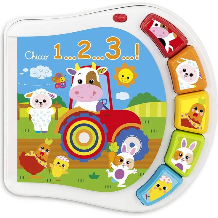Chicco 00009778000000 EL Libro Los Animales De La Granja Zahlen FARMBUCH, Mehrfarbig