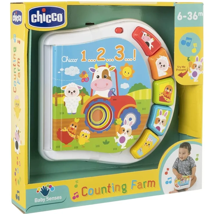 Chicco 00009778000000 EL Libro Los Animales De La Granja Zahlen FARMBUCH, Mehrfarbig – Bild 10