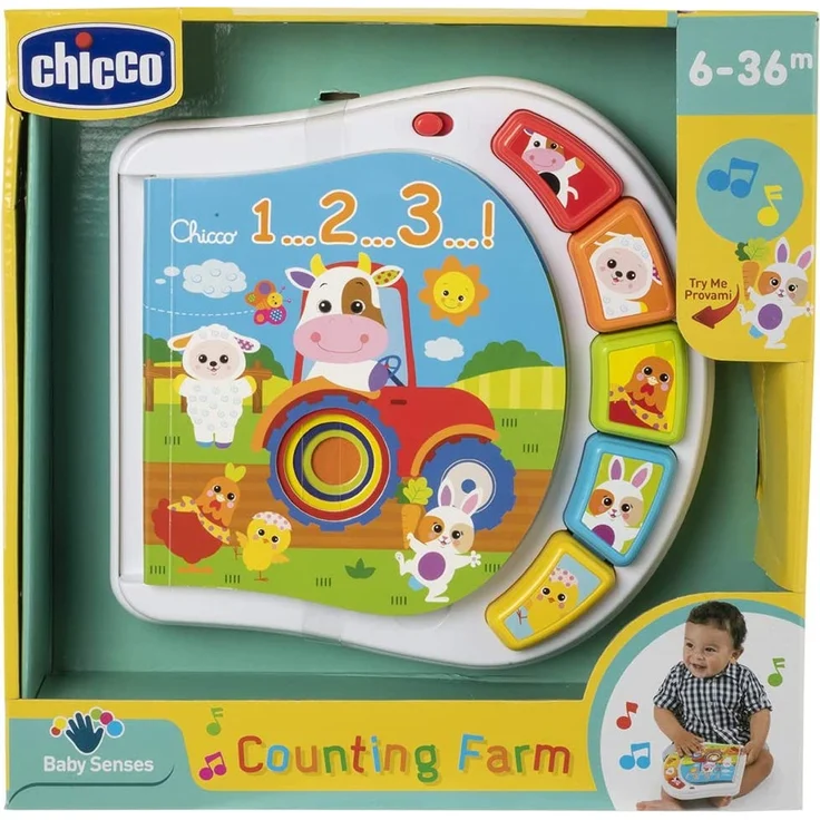 Chicco 00009778000000 EL Libro Los Animales De La Granja Zahlen FARMBUCH, Mehrfarbig – Bild 9