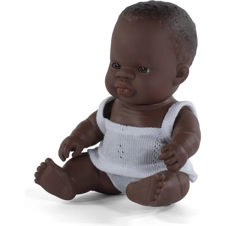 Miniland 31124 - Baby (afrikanisches Mädchen) 21 cm