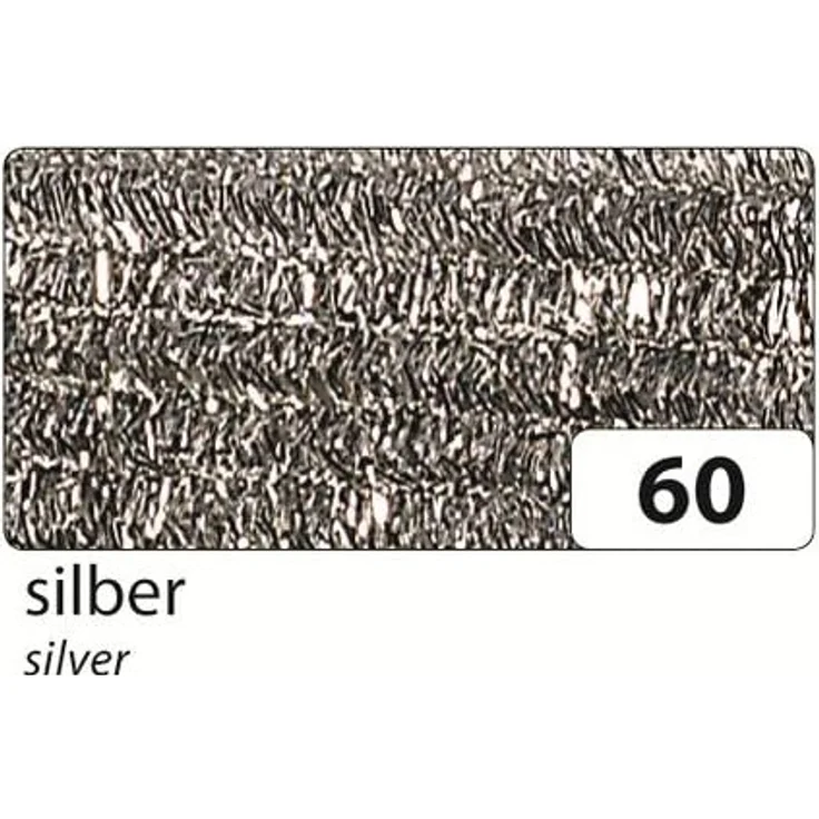 folia 77860 - Chenilledraht, Pfeifenputzer, 10 Stück in silber, Durchmesser 8 mm und 50 cm lang, ideal für Kinder zum Basteln und Gestalten von Tieren, Figuren und anderen Formen – Bild 6