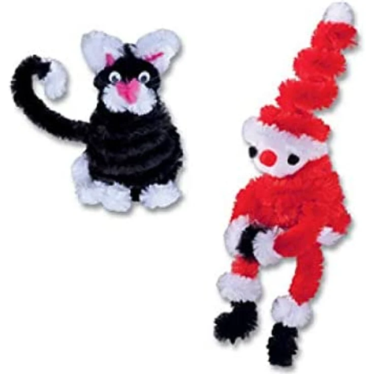 folia 77860 - Chenilledraht, Pfeifenputzer, 10 Stück in silber, Durchmesser 8 mm und 50 cm lang, ideal für Kinder zum Basteln und Gestalten von Tieren, Figuren und anderen Formen – Bild 5